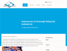 Tablet Screenshot of glomsrodmek.no